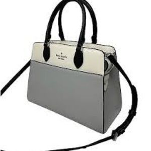 Kate Spade Black and Gray Satchel with Adjustable Strap